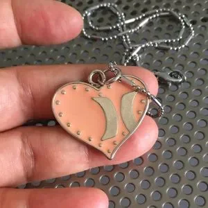 【HURLEY BURLEY】Heart Charm Name Necklace 名入れ 3色 ♪ HURLEY BURLEY】Heart Charm Name Necklace 名入れ 3色 ♪